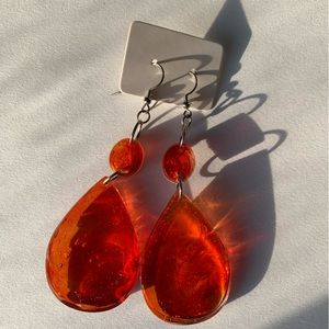 Bronze lava colored earrings